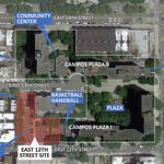 Pedro Albizu Campos Plaza I & II are on Manhattan's Lower East Side. The 97-unit, 90,000 square foot building would replace 45 Parking Spaces, a Compactor Yard, Basketball & Handball Courts